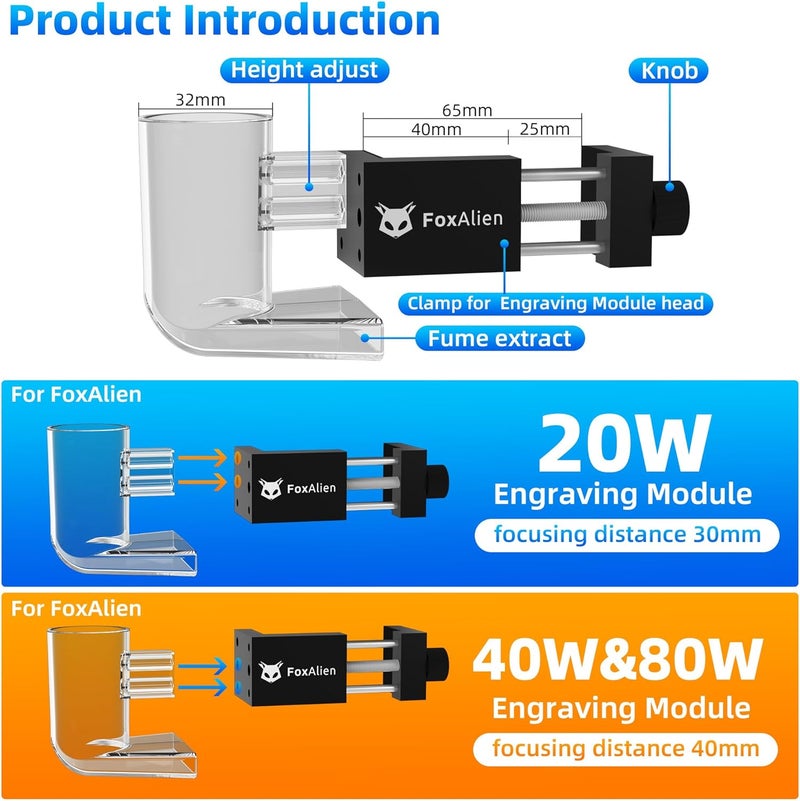 FoxAlien Smoke Fume Extractor for CNC Engraving Machines, Compatiable with HFS-800 Dust Collector - Image 4